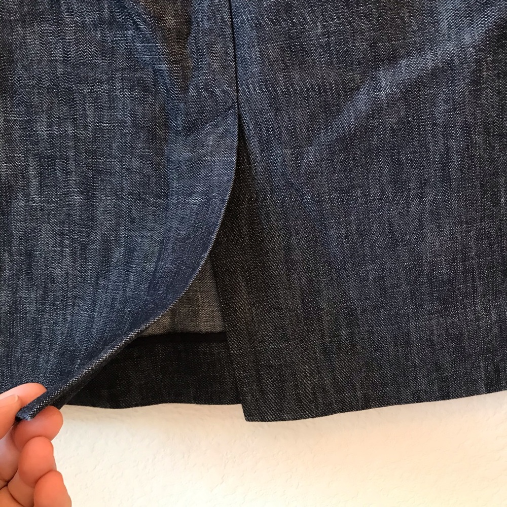 Classiques Entier Classic Denim Pencil Skirt Size 8 Blue Office Career Cotton - Picture 6 of 8